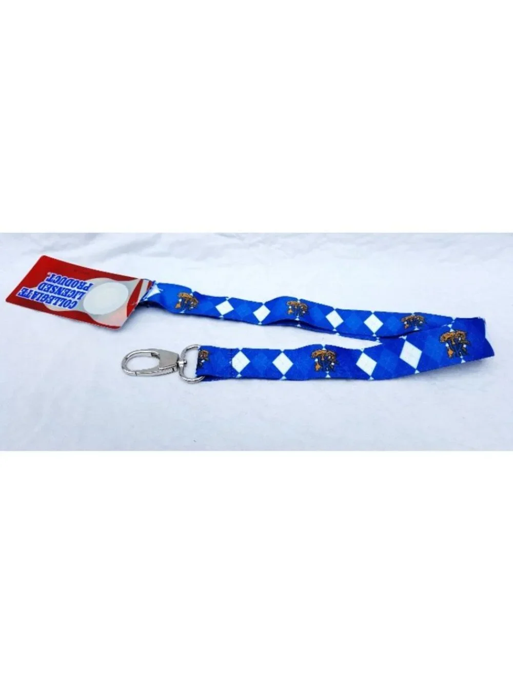 KENTUCKY WILDCATS ARGYLE LANYARD KEYCHAIN WITH CLIP NCAA LICENSED NEW